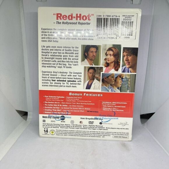 GREY'S ANATOMY - The Complete Second  Season - UNCUT - DVD - Picture 2 of 6